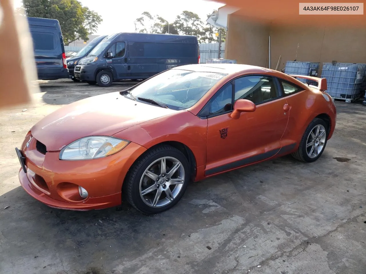 2008 Mitsubishi Eclipse Se VIN: 4A3AK64F98E026107 Lot: 71086514