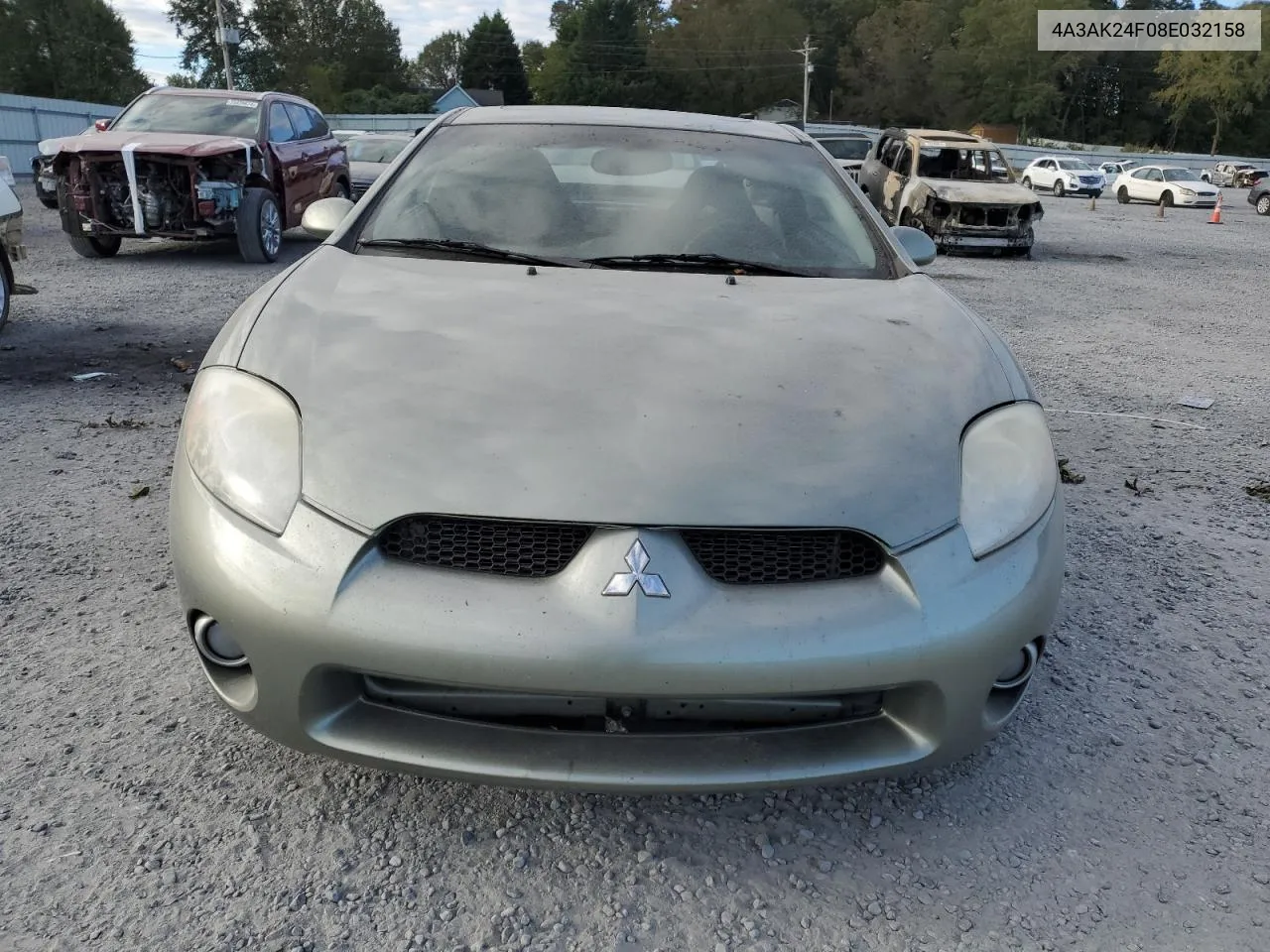 2008 Mitsubishi Eclipse Gs VIN: 4A3AK24F08E032158 Lot: 76334544