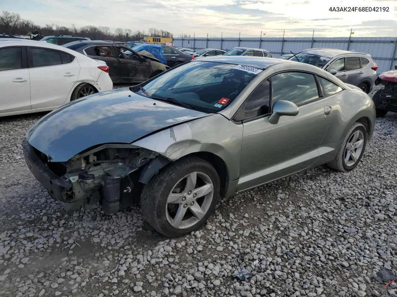 2008 Mitsubishi Eclipse Gs VIN: 4A3AK24F68E042192 Lot: 78956863