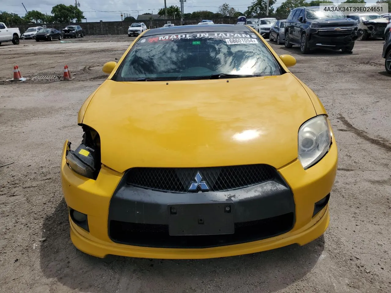 2009 Mitsubishi Eclipse Gt VIN: 4A3AK34T39E024651 Lot: 68601054