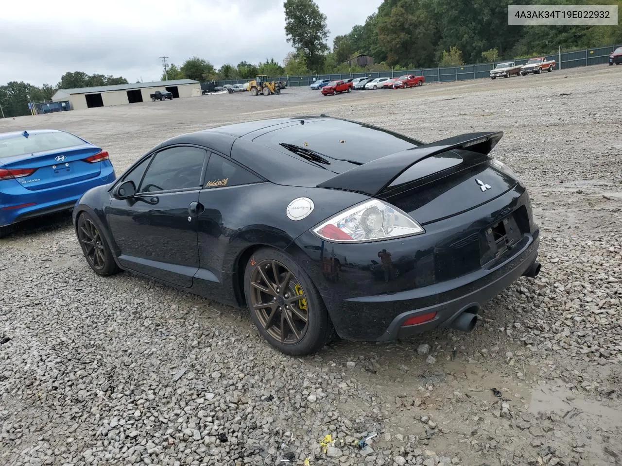 2009 Mitsubishi Eclipse Gt VIN: 4A3AK34T19E022932 Lot: 72060294