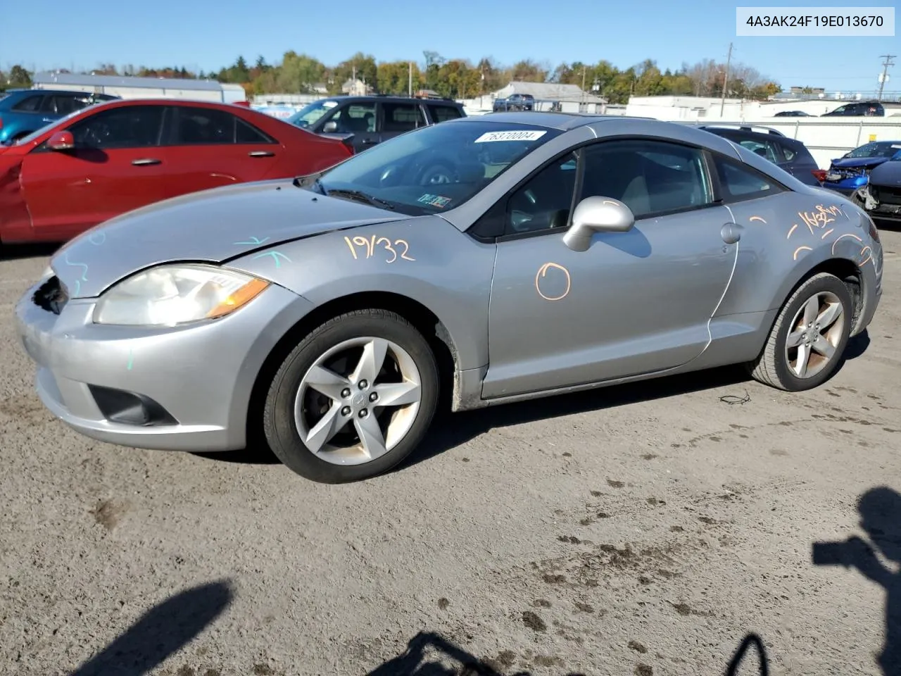 2009 Mitsubishi Eclipse Gs VIN: 4A3AK24F19E013670 Lot: 76370004