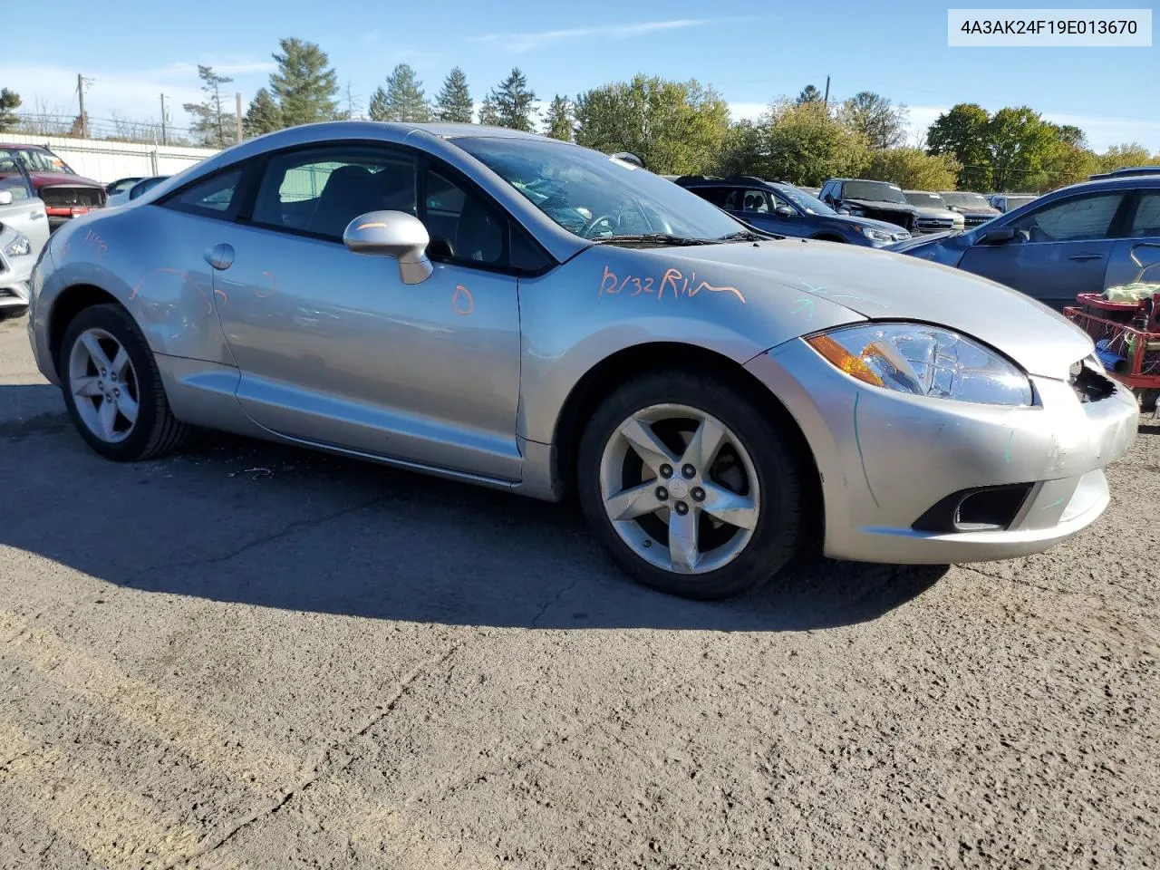 2009 Mitsubishi Eclipse Gs VIN: 4A3AK24F19E013670 Lot: 76370004