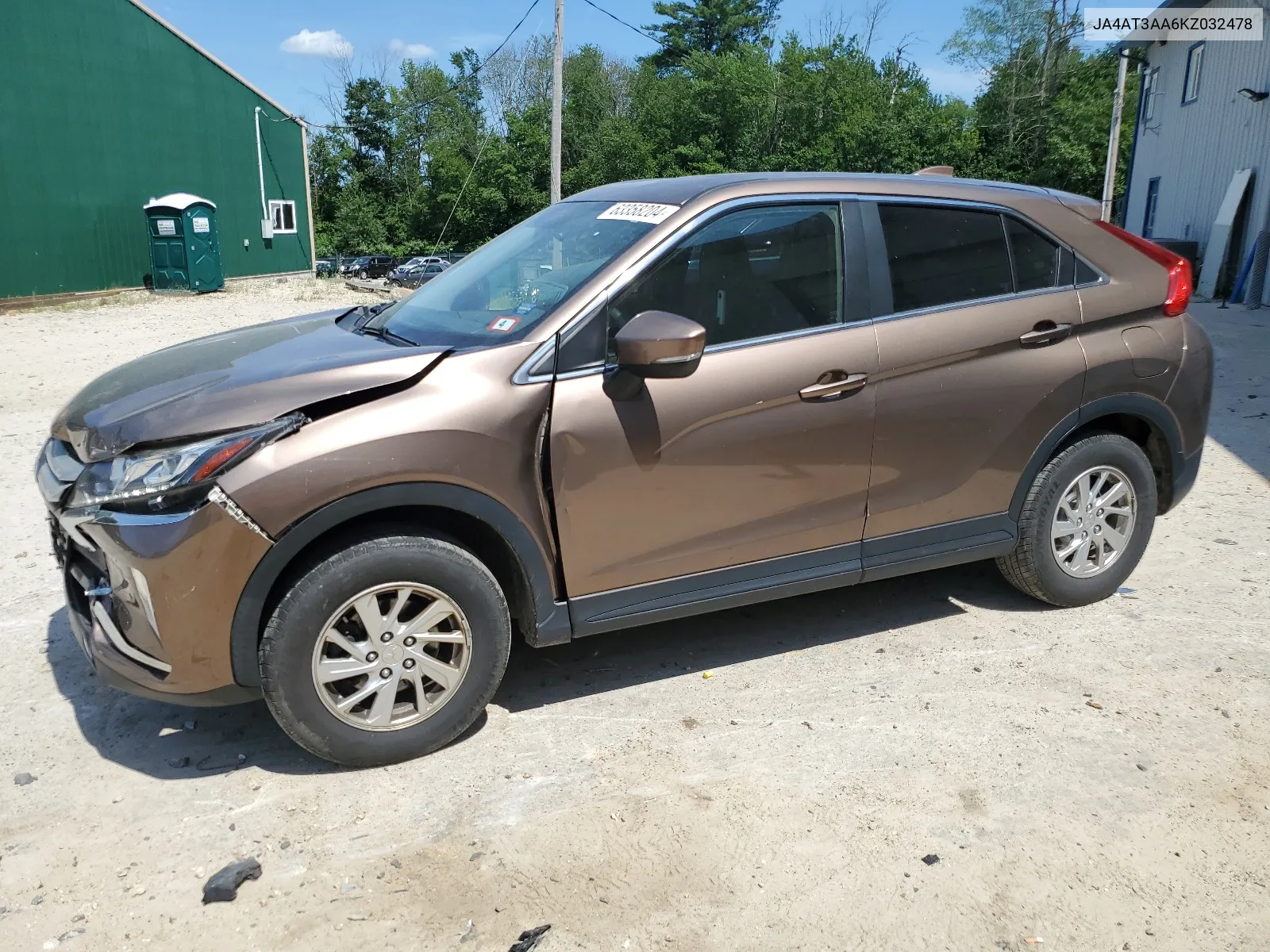 2019 Mitsubishi Eclipse Cross Es VIN: JA4AT3AA6KZ032478 Lot: 63358204