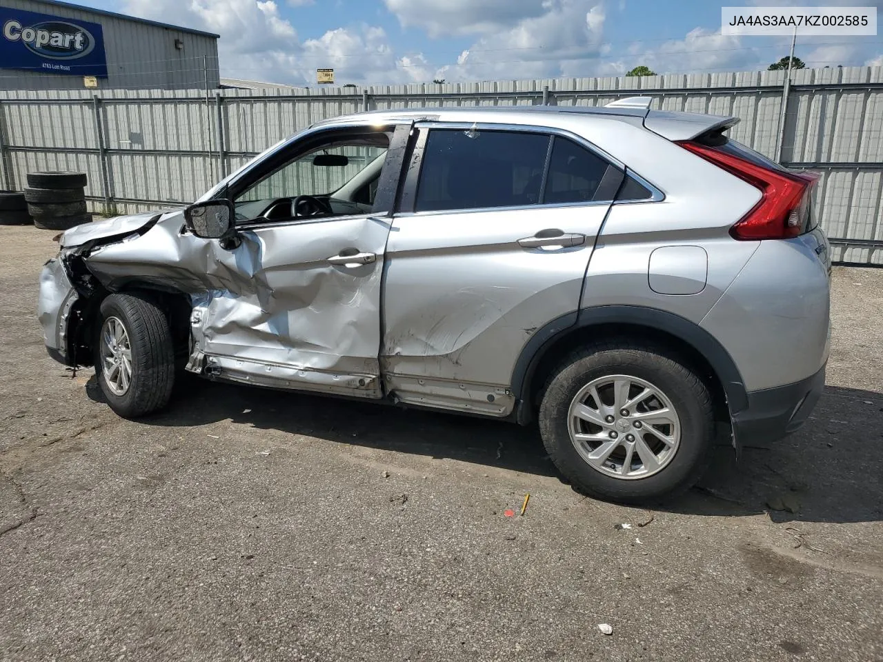 2019 Mitsubishi Eclipse Cross Es VIN: JA4AS3AA7KZ002585 Lot: 71371334