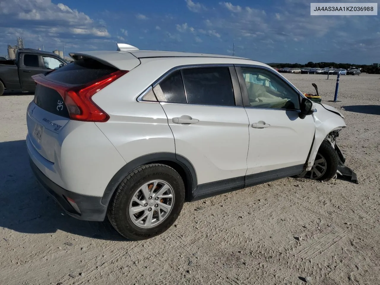 2019 Mitsubishi Eclipse Cross Es VIN: JA4AS3AA1KZ036988 Lot: 73159184