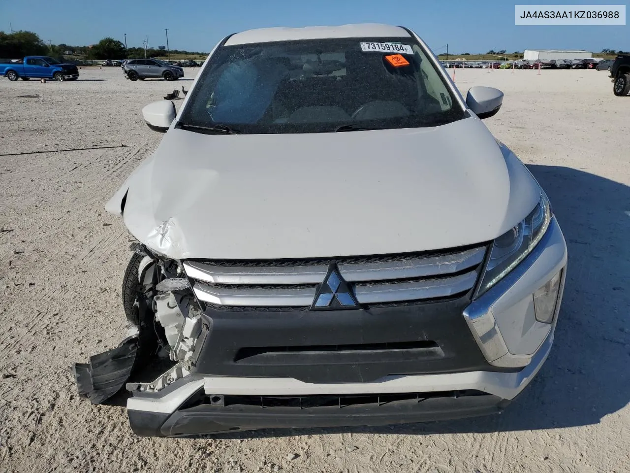 2019 Mitsubishi Eclipse Cross Es VIN: JA4AS3AA1KZ036988 Lot: 73159184