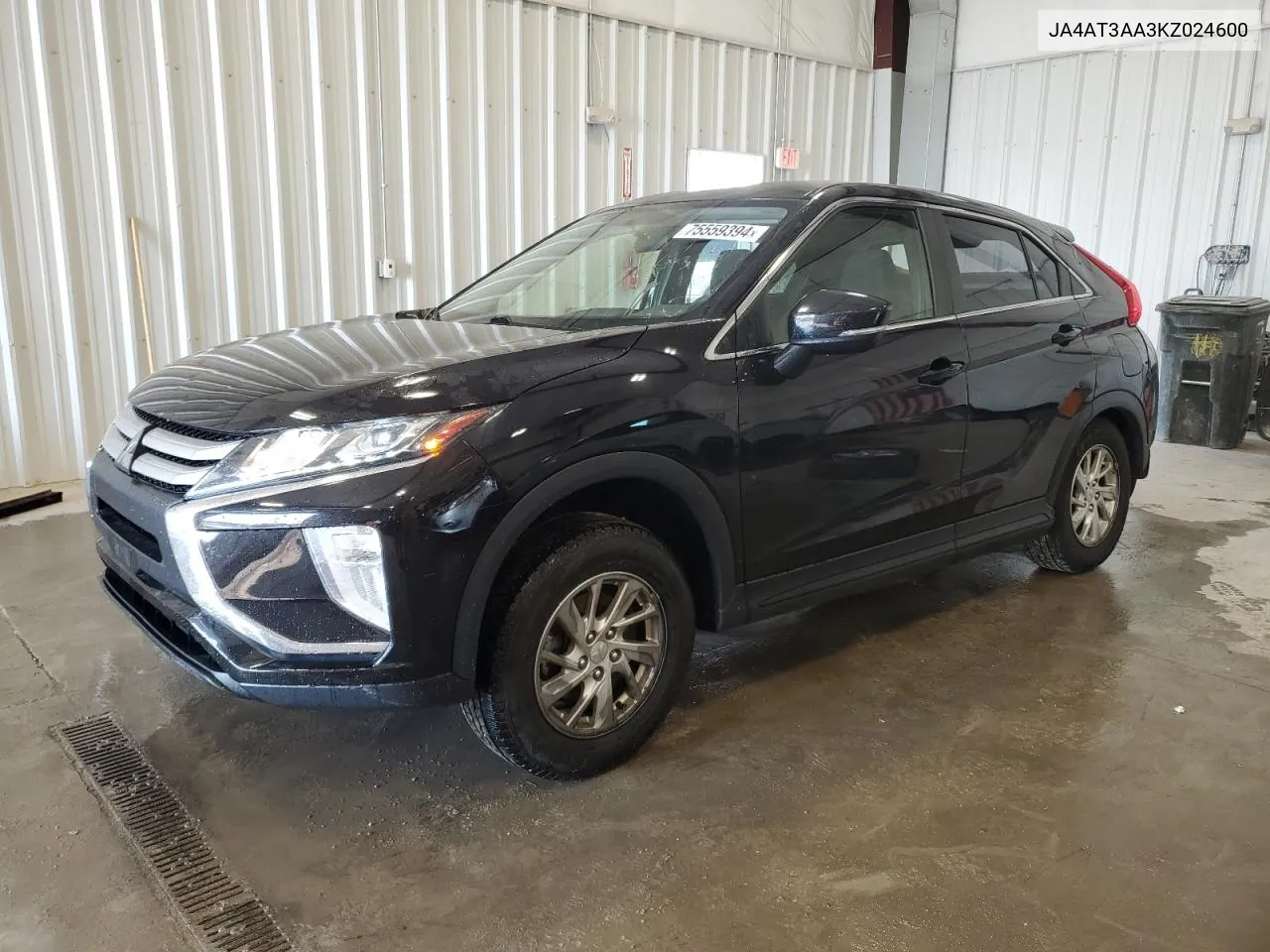 2019 Mitsubishi Eclipse Cross Es VIN: JA4AT3AA3KZ024600 Lot: 75559394