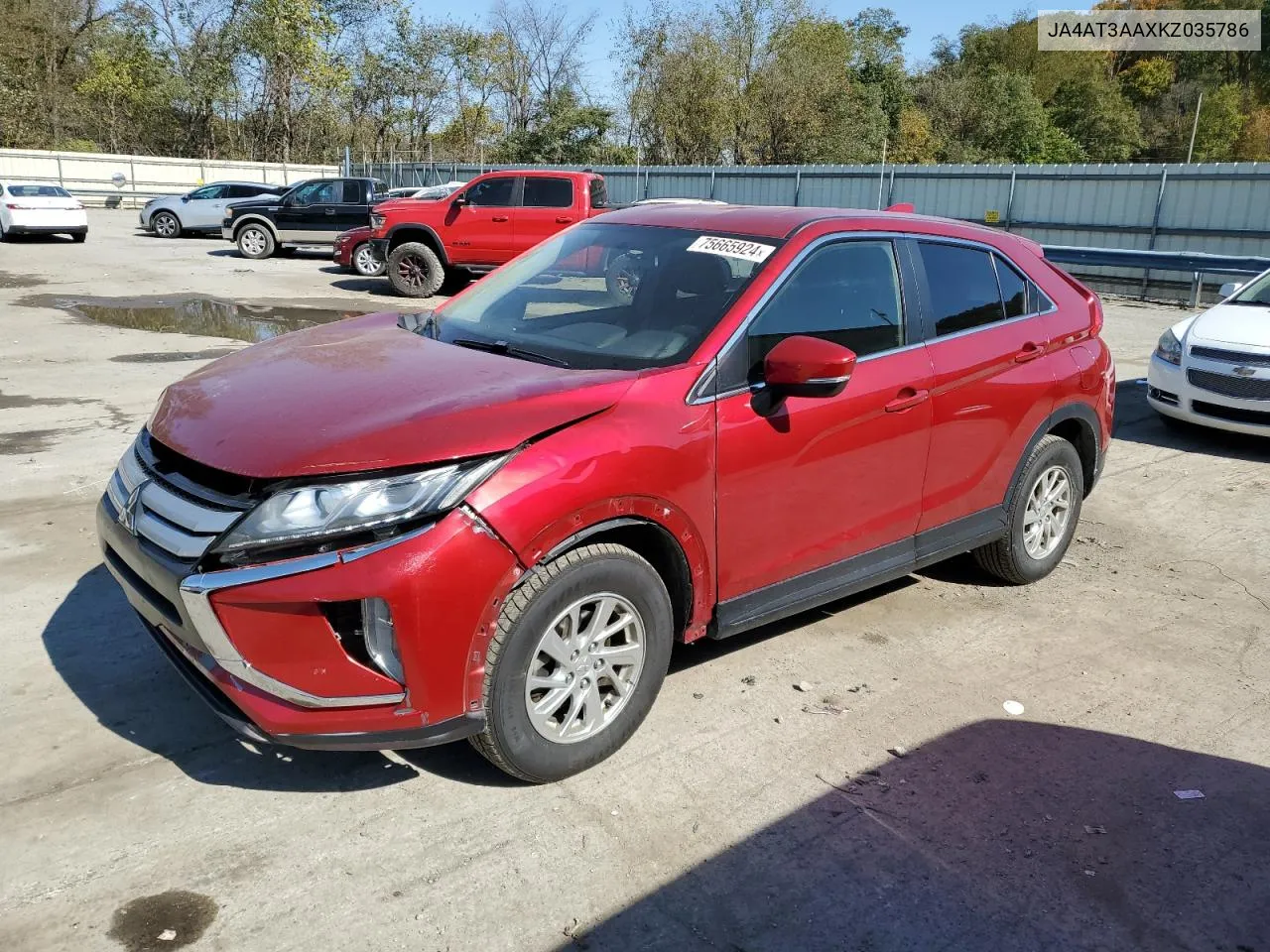 2019 Mitsubishi Eclipse Cross Es VIN: JA4AT3AAXKZ035786 Lot: 75665924