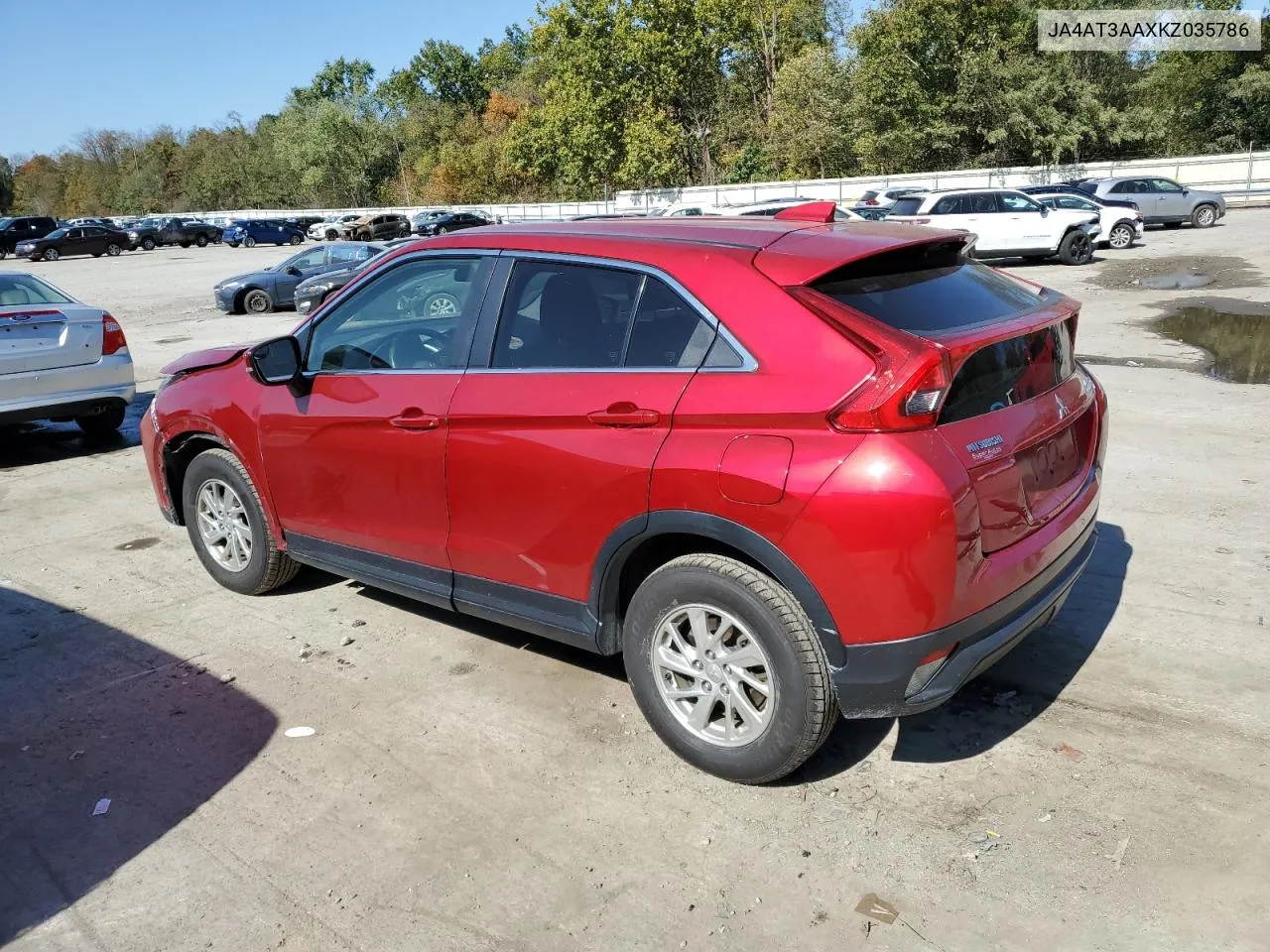 2019 Mitsubishi Eclipse Cross Es VIN: JA4AT3AAXKZ035786 Lot: 75665924