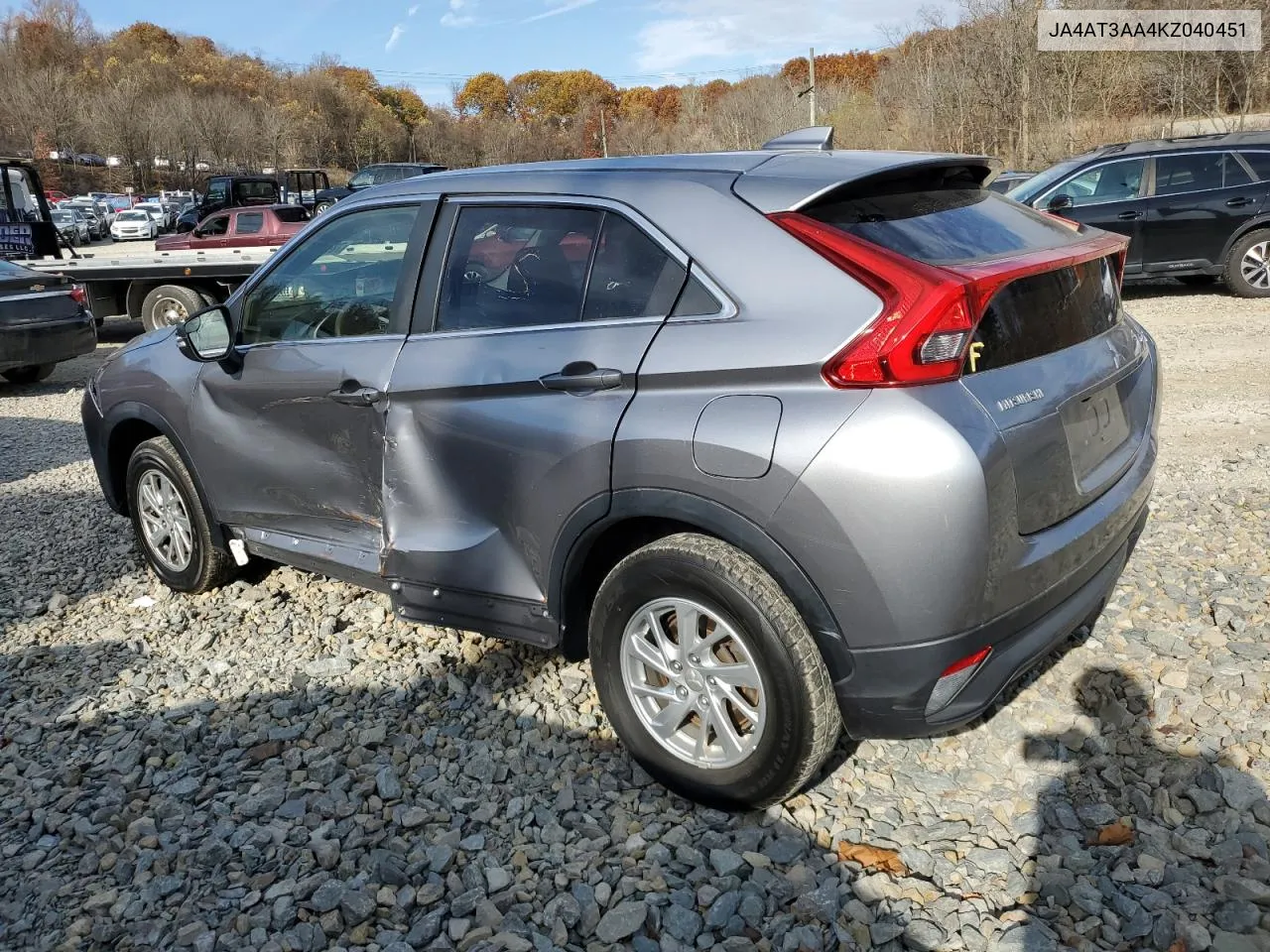 2019 Mitsubishi Eclipse Cross Es VIN: JA4AT3AA4KZ040451 Lot: 78909514