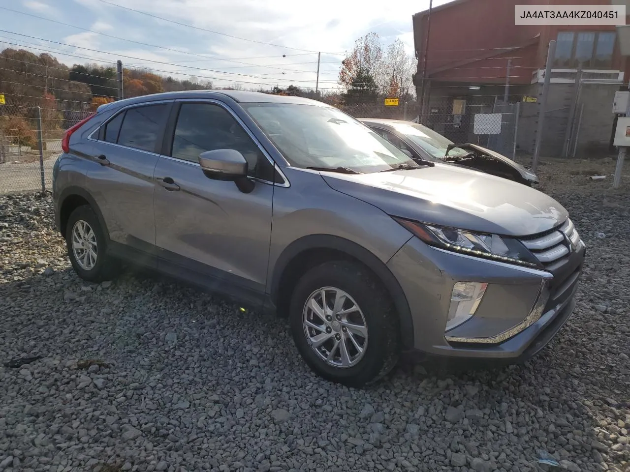 2019 Mitsubishi Eclipse Cross Es VIN: JA4AT3AA4KZ040451 Lot: 78909514