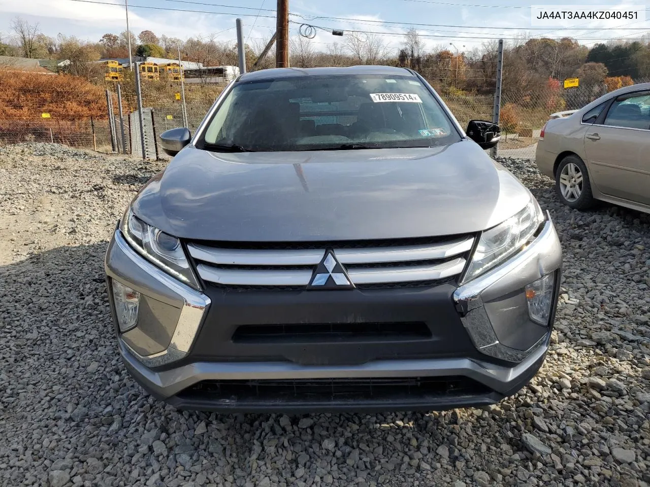 2019 Mitsubishi Eclipse Cross Es VIN: JA4AT3AA4KZ040451 Lot: 78909514