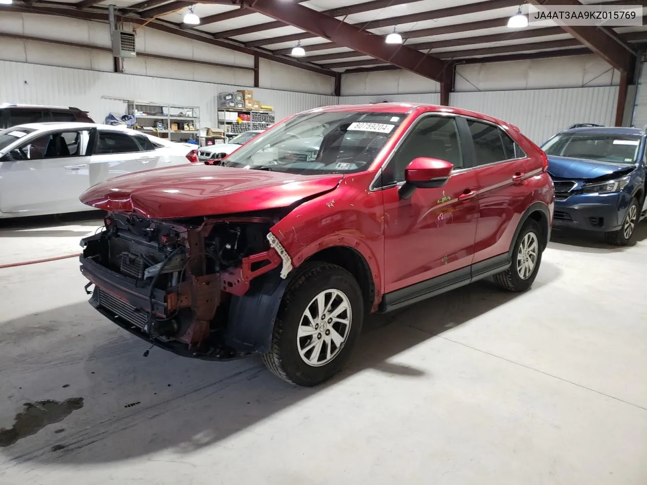 2019 Mitsubishi Eclipse Cross Es VIN: JA4AT3AA9KZ015769 Lot: 80759204