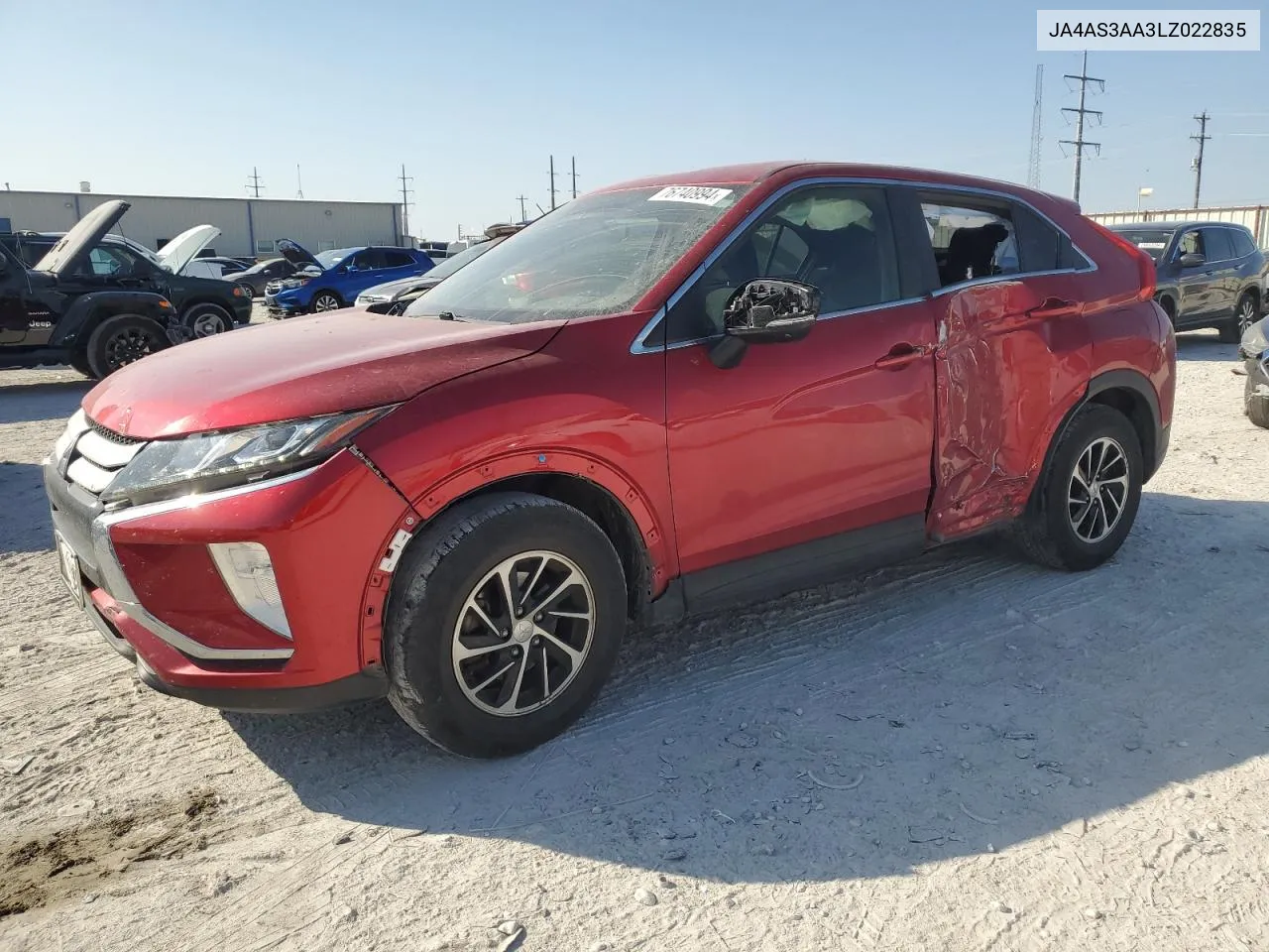 2020 Mitsubishi Eclipse Cross Es VIN: JA4AS3AA3LZ022835 Lot: 76740994