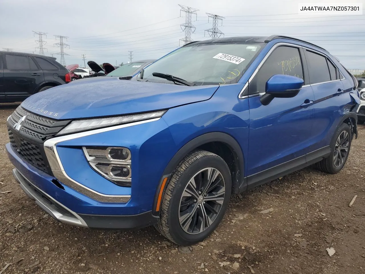 2022 Mitsubishi Eclipse Cross Se VIN: JA4ATWAA7NZ057301 Lot: 72915374