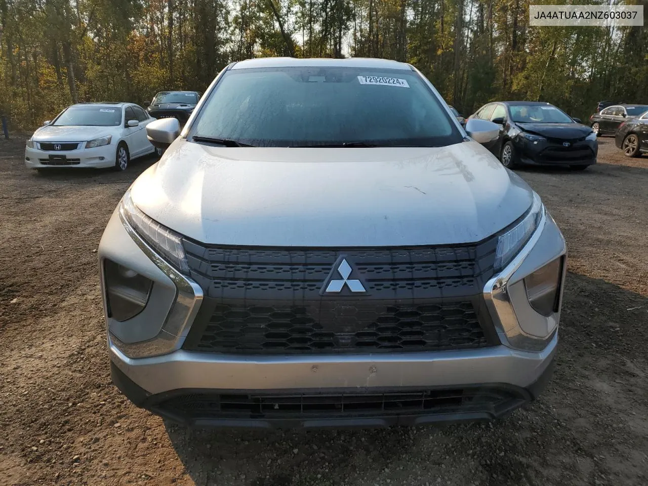 2022 Mitsubishi Eclipse Cross Es VIN: JA4ATUAA2NZ603037 Lot: 72920224