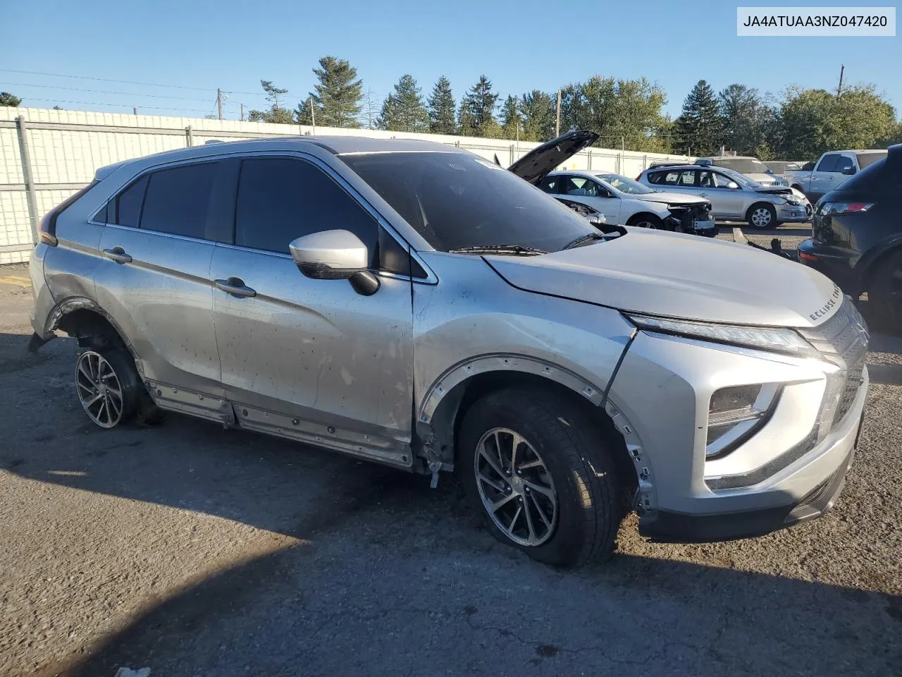 2022 Mitsubishi Eclipse Cross Es VIN: JA4ATUAA3NZ047420 Lot: 75605724