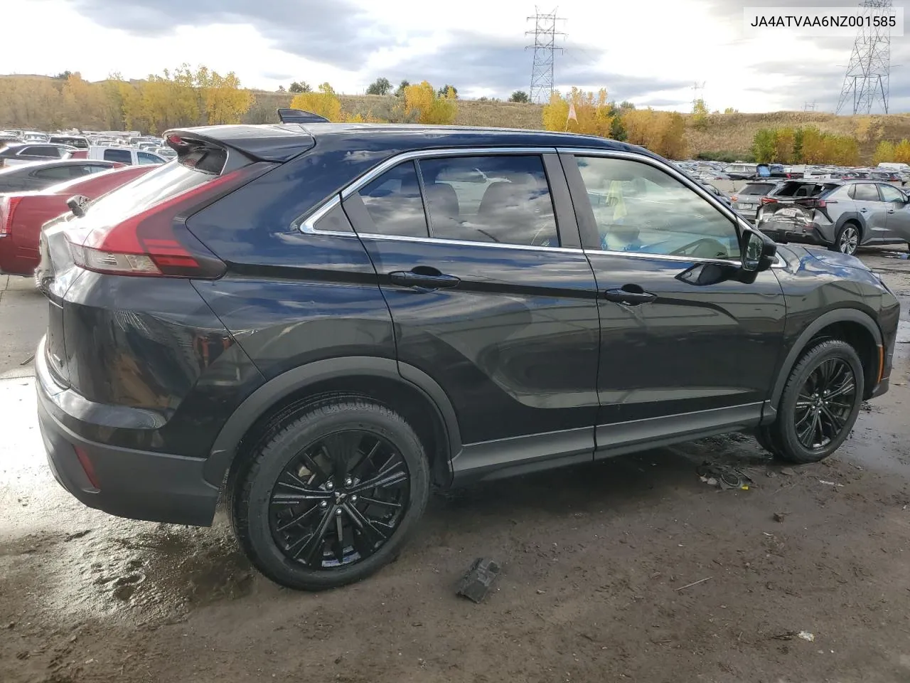 2022 Mitsubishi Eclipse Cross Le VIN: JA4ATVAA6NZ001585 Lot: 76704444