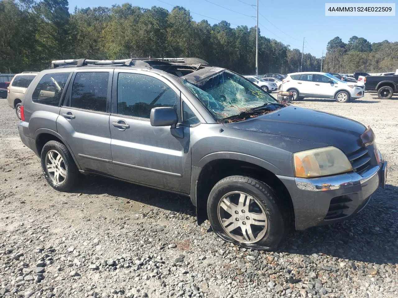 2004 Mitsubishi Endeavor Xls VIN: 4A4MM31S24E022509 Lot: 76718234