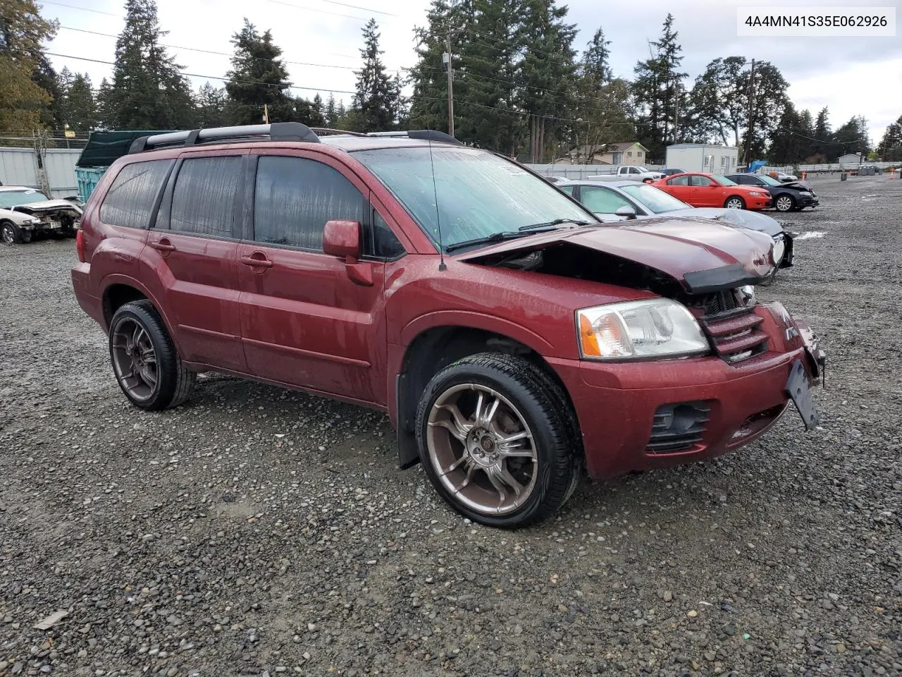 2005 Mitsubishi Endeavor Limited VIN: 4A4MN41S35E062926 Lot: 76622044