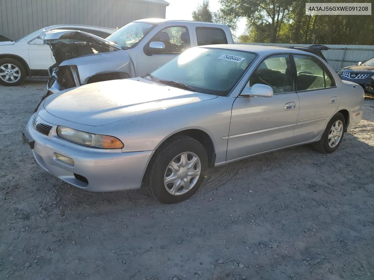 1998 Mitsubishi Galant Es VIN: 4A3AJ56GXWE091208 Lot: 75406444