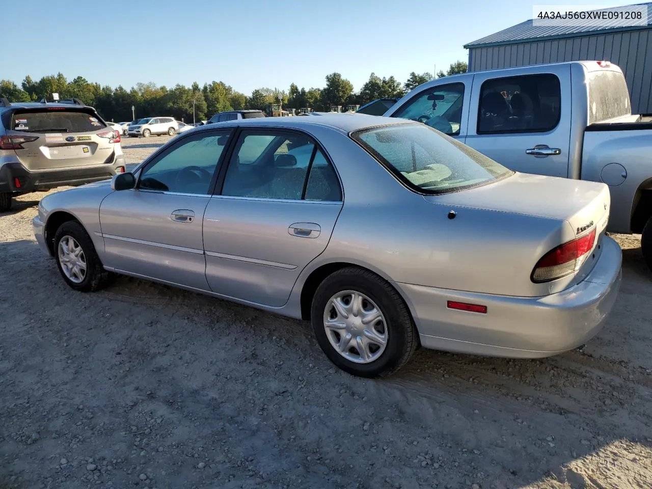 1998 Mitsubishi Galant Es VIN: 4A3AJ56GXWE091208 Lot: 75406444