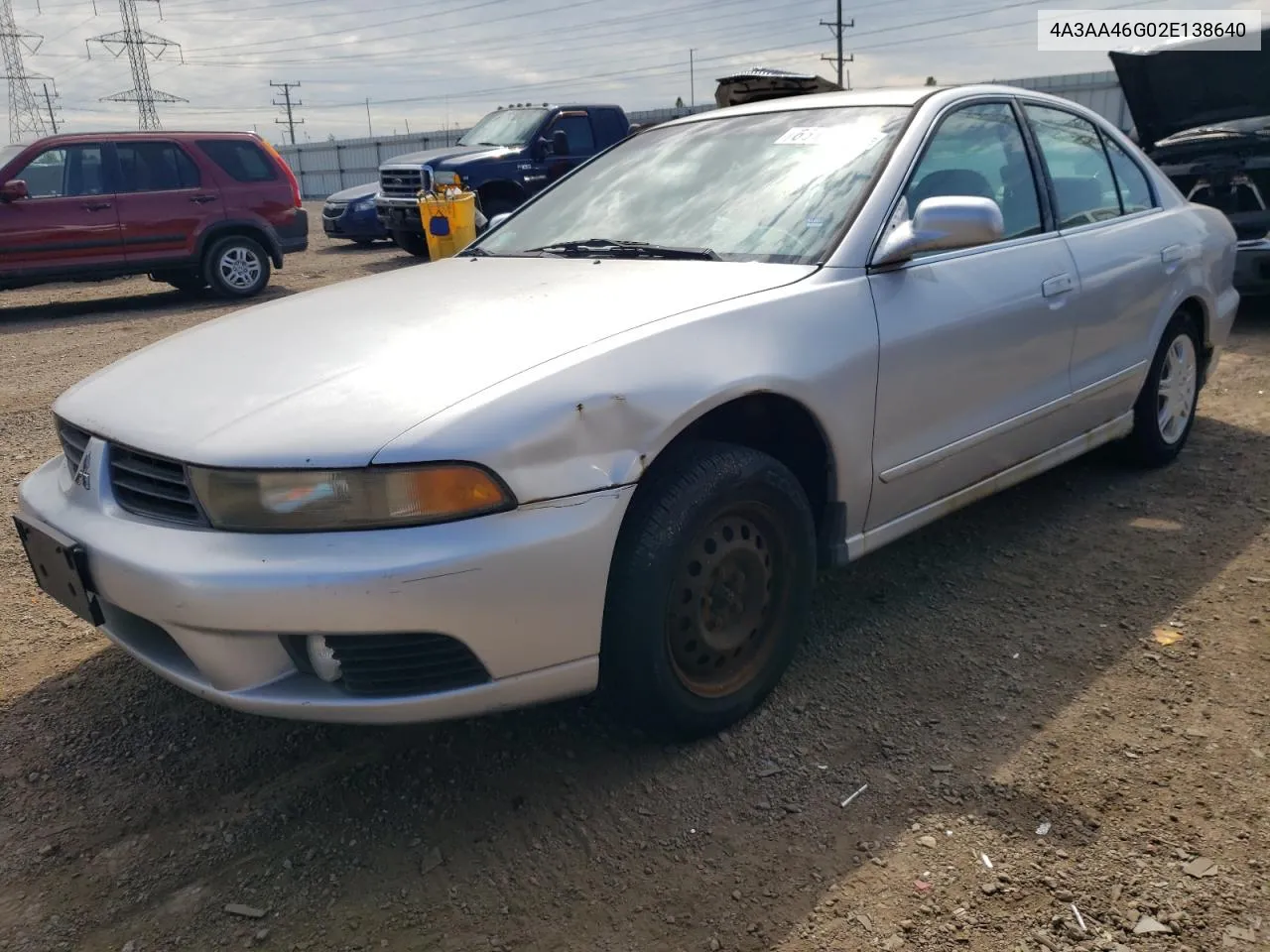 2002 Mitsubishi Galant Es VIN: 4A3AA46G02E138640 Lot: 66617094