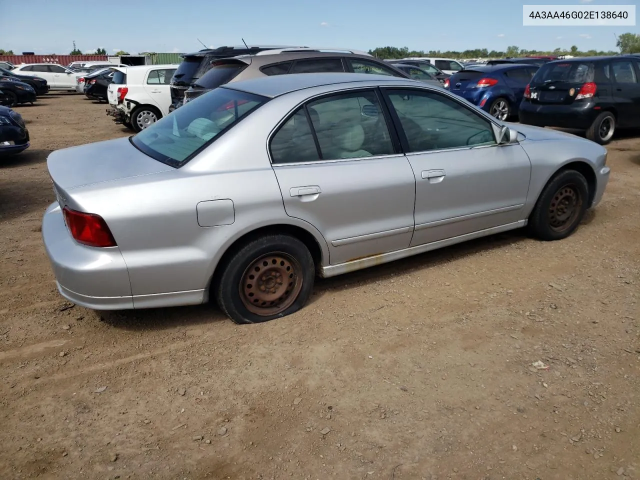 2002 Mitsubishi Galant Es VIN: 4A3AA46G02E138640 Lot: 66617094