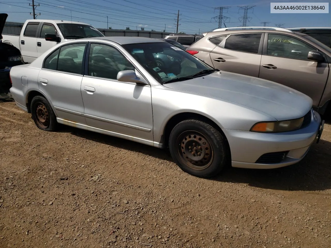 2002 Mitsubishi Galant Es VIN: 4A3AA46G02E138640 Lot: 66617094