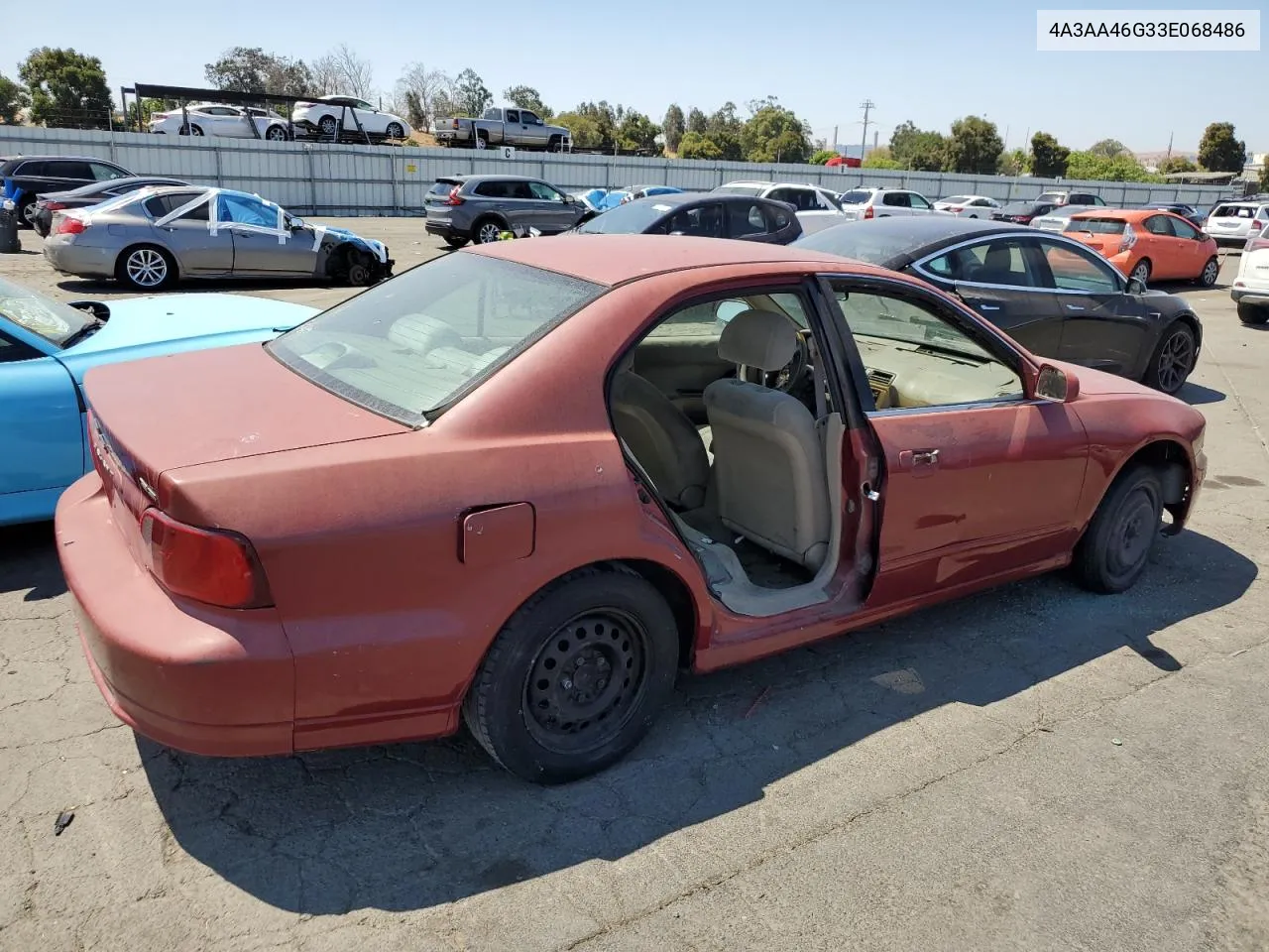 2003 Mitsubishi Galant Es VIN: 4A3AA46G33E068486 Lot: 65167364