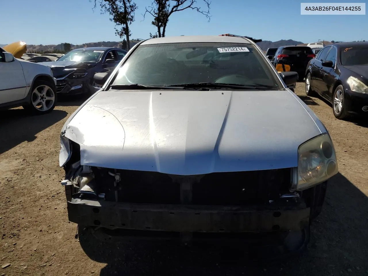 2004 Mitsubishi Galant De VIN: 4A3AB26F04E144255 Lot: 75752214