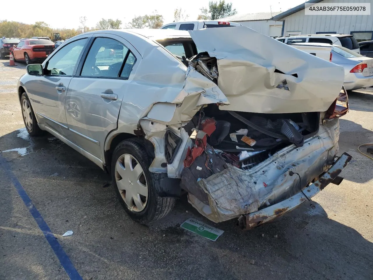 2005 Mitsubishi Galant Es Medium VIN: 4A3AB36F75E059078 Lot: 77282494