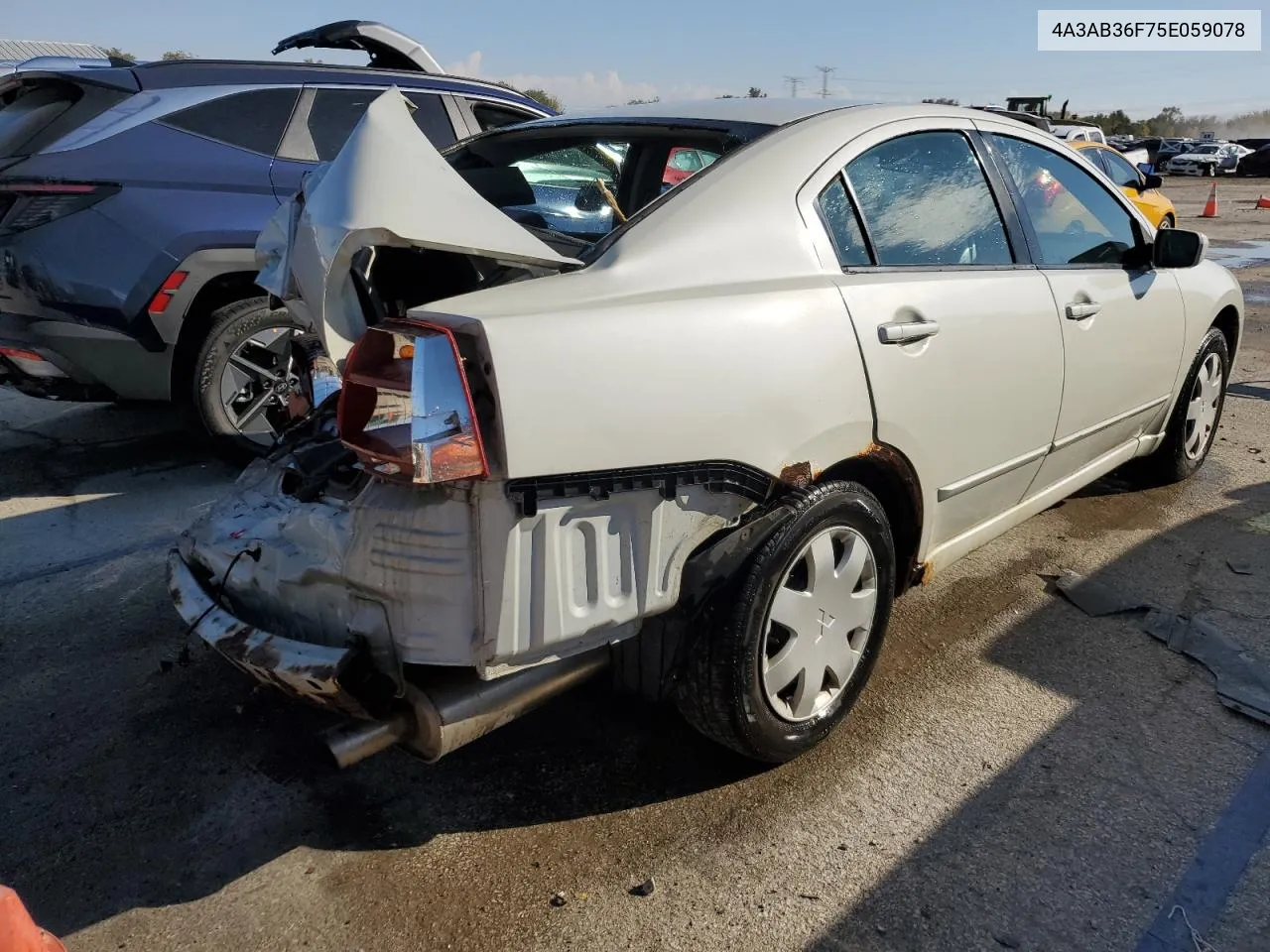 2005 Mitsubishi Galant Es Medium VIN: 4A3AB36F75E059078 Lot: 77282494