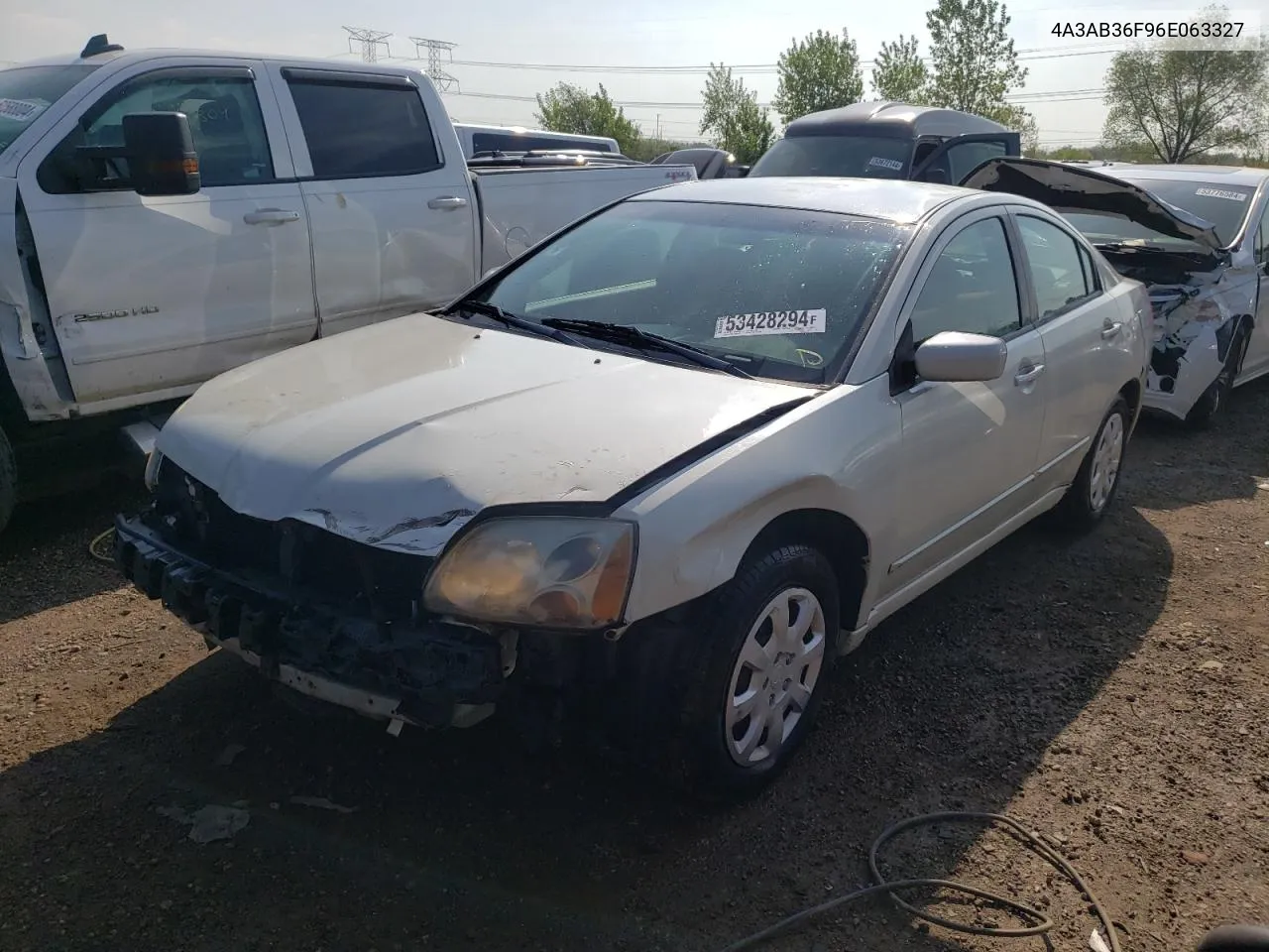 2006 Mitsubishi Galant Es Medium VIN: 4A3AB36F96E063327 Lot: 53428294