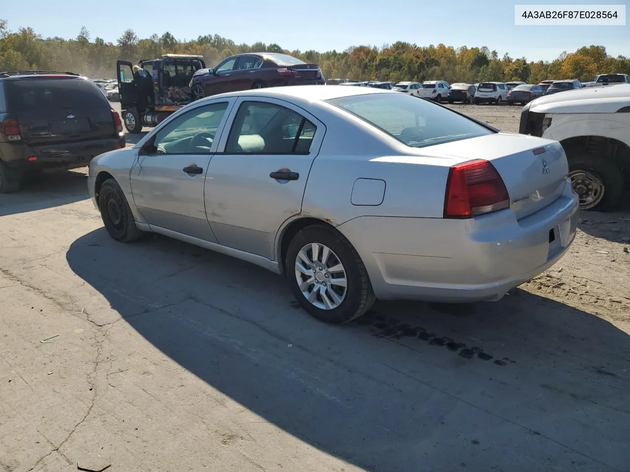 2007 Mitsubishi Galant De VIN: 4A3AB26F87E028564 Lot: 75554324