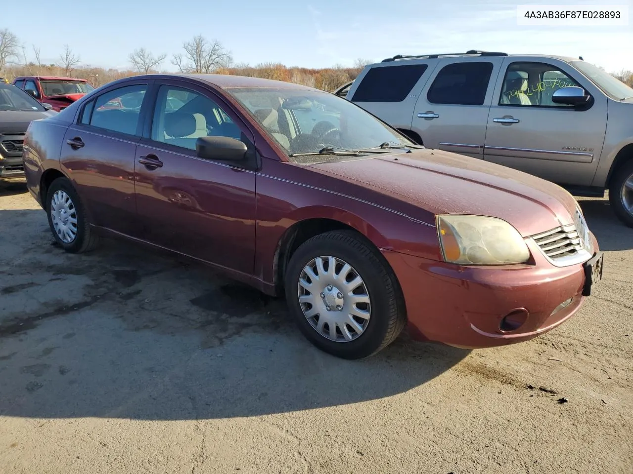 2007 Mitsubishi Galant Es VIN: 4A3AB36F87E028893 Lot: 79536694