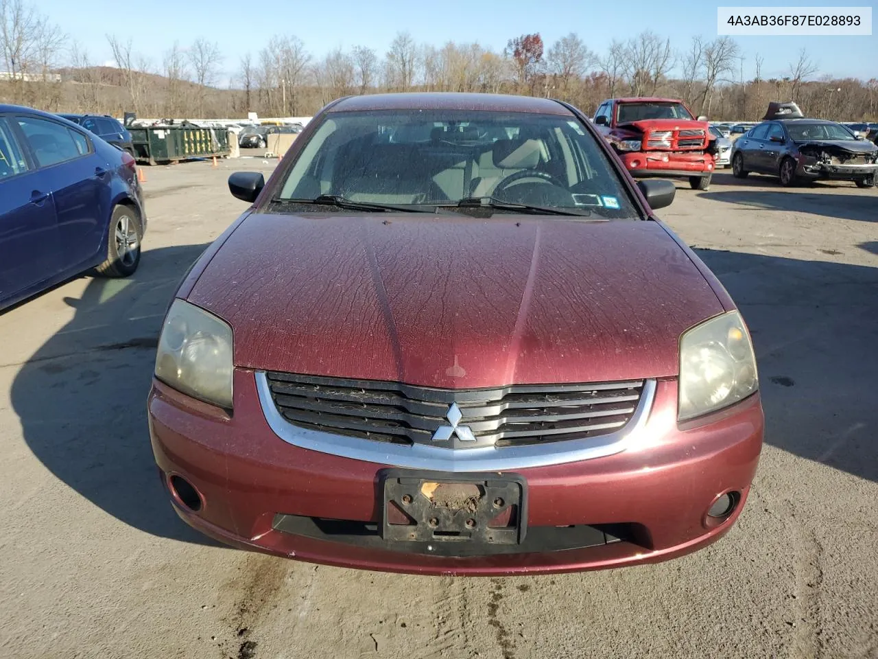 2007 Mitsubishi Galant Es VIN: 4A3AB36F87E028893 Lot: 79536694