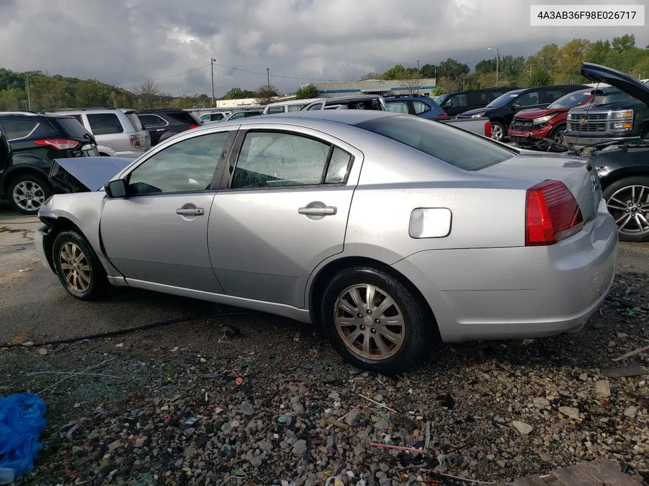 2008 Mitsubishi Galant Es VIN: 4A3AB36F98E026717 Lot: 73426104