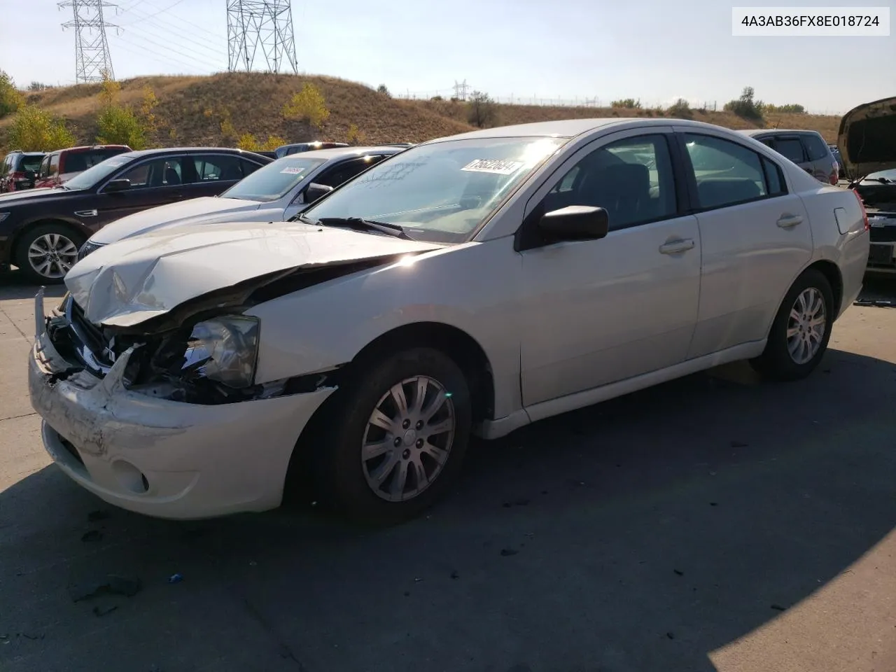 2008 Mitsubishi Galant Es VIN: 4A3AB36FX8E018724 Lot: 75622684