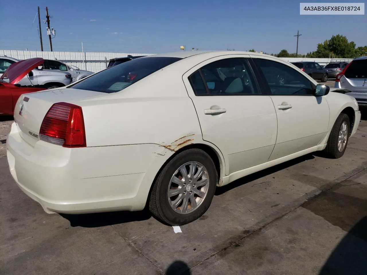 2008 Mitsubishi Galant Es VIN: 4A3AB36FX8E018724 Lot: 75622684