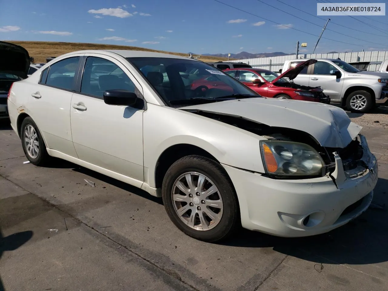 2008 Mitsubishi Galant Es VIN: 4A3AB36FX8E018724 Lot: 75622684