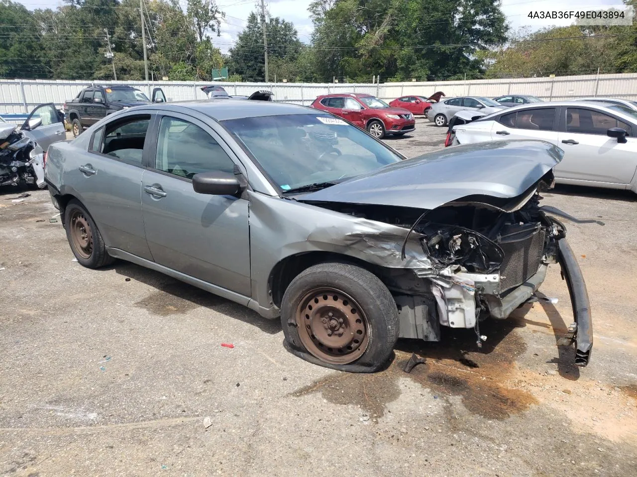 2009 Mitsubishi Galant Es VIN: 4A3AB36F49E043894 Lot: 68840294