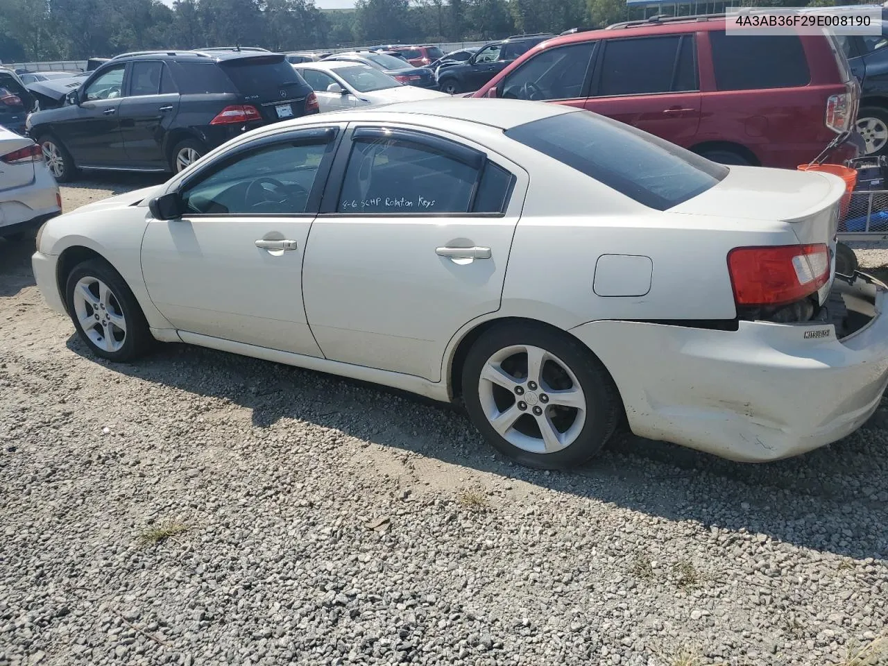 2009 Mitsubishi Galant Es VIN: 4A3AB36F29E008190 Lot: 69862404