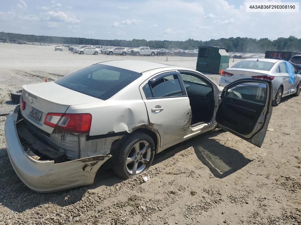 2009 Mitsubishi Galant Es VIN: 4A3AB36F29E008190 Lot: 69862404