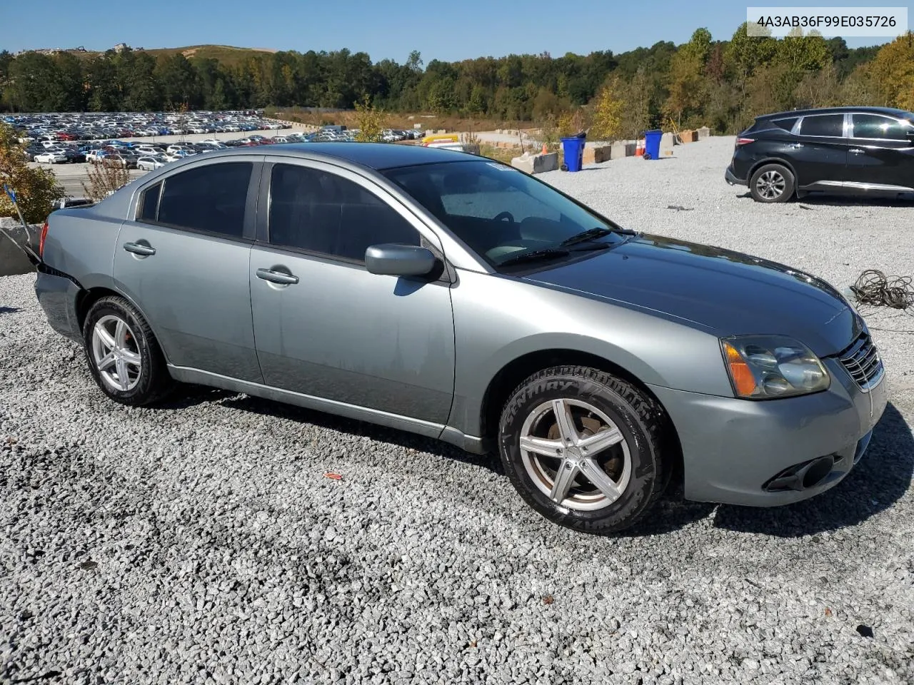 2009 Mitsubishi Galant Es VIN: 4A3AB36F99E035726 Lot: 76611374