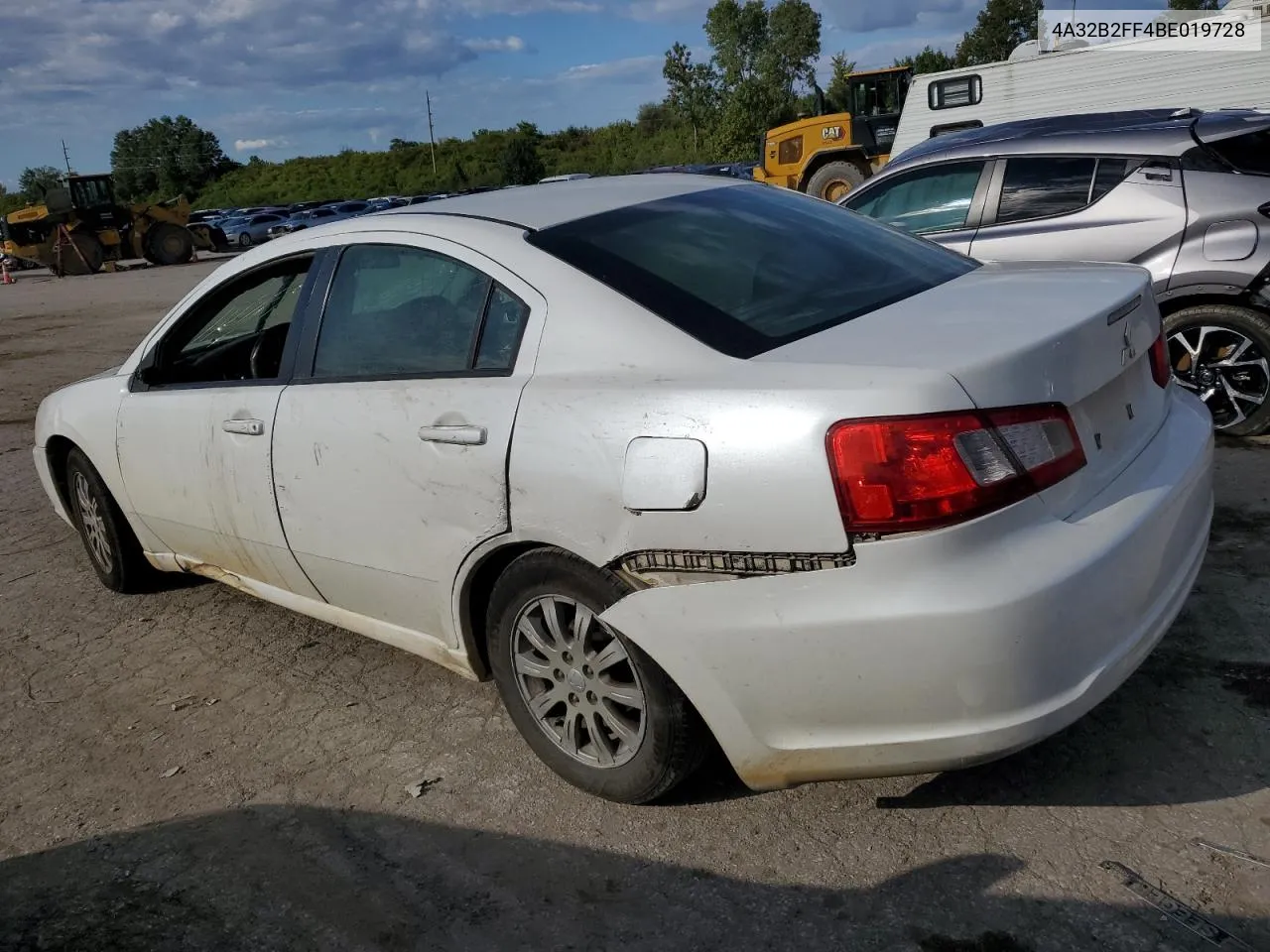 2011 Mitsubishi Galant Fe VIN: 4A32B2FF4BE019728 Lot: 73040864