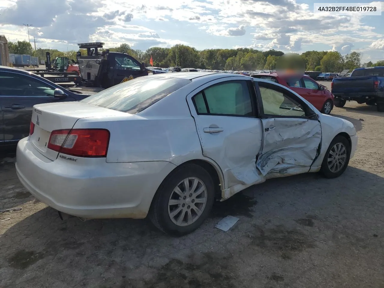 2011 Mitsubishi Galant Fe VIN: 4A32B2FF4BE019728 Lot: 73040864