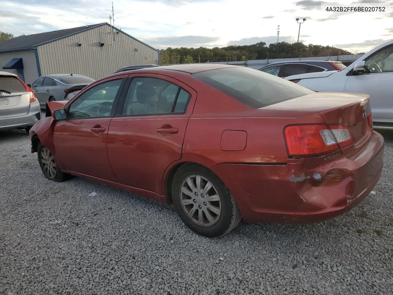 2011 Mitsubishi Galant Fe VIN: 4A32B2FF6BE020752 Lot: 75882334