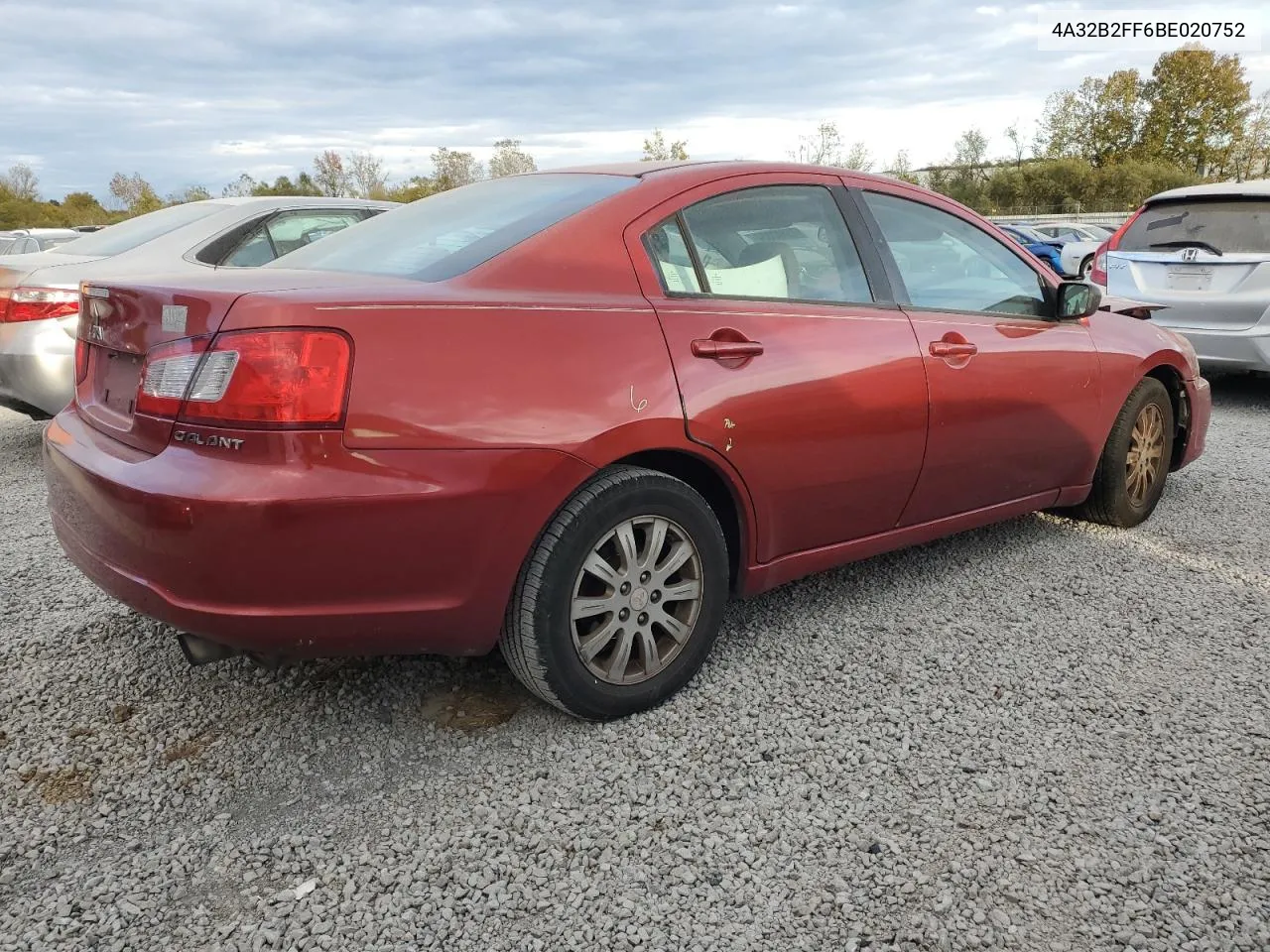 2011 Mitsubishi Galant Fe VIN: 4A32B2FF6BE020752 Lot: 75882334